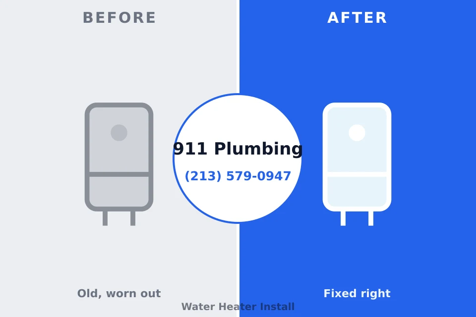Before and after: plumbing repair Gibsonburg, OH